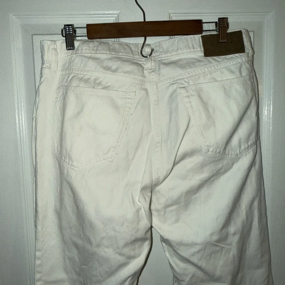 Todd Snyder Men's Slim Fit 5 Pocket Jeans White Size 34x29in Zip Fly
